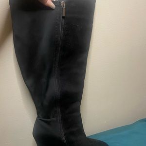 COPY - Lane Bryant Suede Knee High Wedge Wide Width Boots